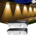 Solar Fence Lights Outdoor, 2 Pack IP65 Waterproof Fence Lights Solar Powered by KEILAIMO