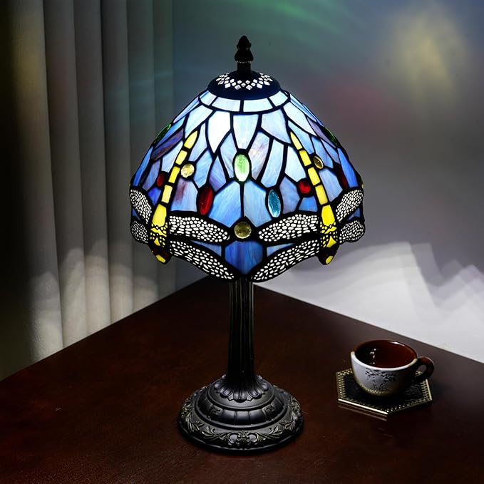 Tiffany Lamp Stained Glass lamp Small Bedside Table Lamps - Image 4