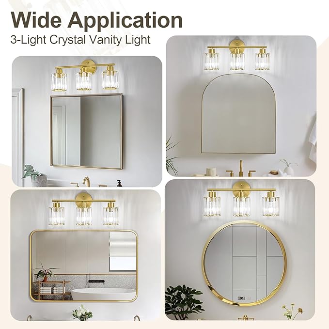 Crystal Bathroom Light Fixtures, Bathroom Lighting Fixtures Over Mirror - Image 7