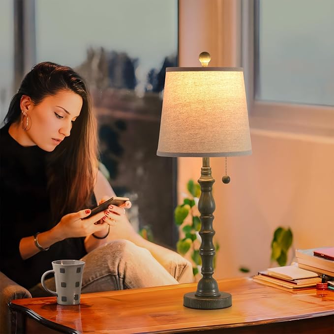 Terpsichore Lamps for Living Room Modern Farmhouse Table Lamp Bedside Reading - Image 3