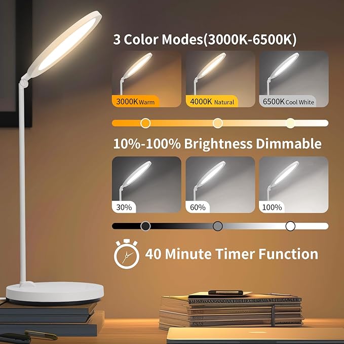 LED Desk Lamp With Swing Arm and Flexible Neck - Image 6