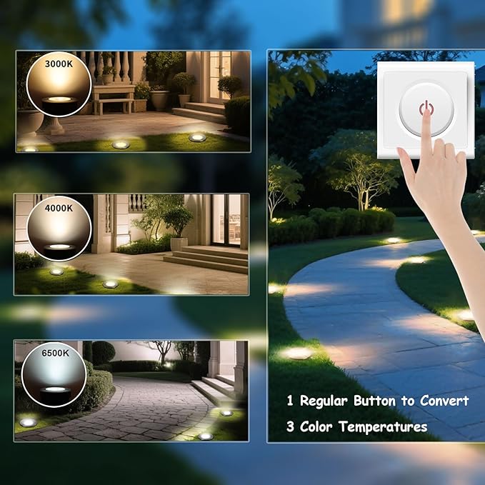 Outdoor In-Ground Lights Wired, Waterproof IP67 LED Landscape Lights 110V 120V - Image 4