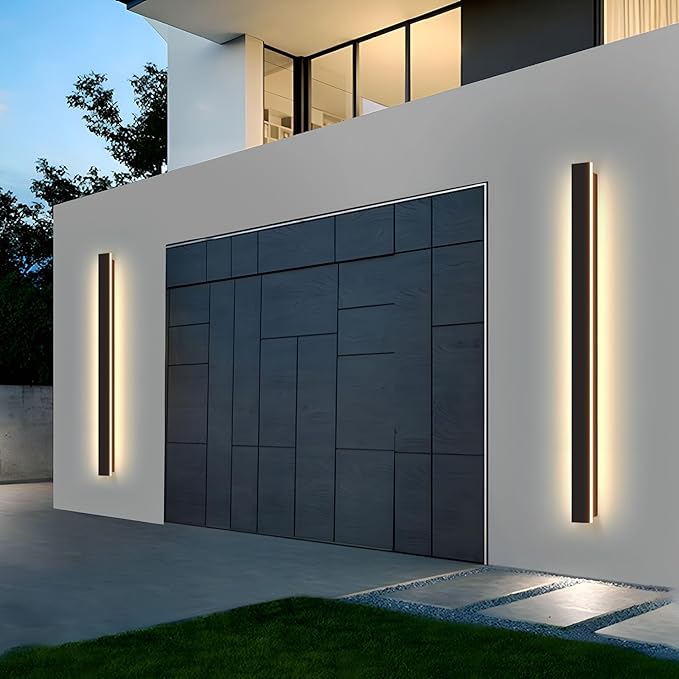 Modern Outdoor Wall Lights, 31.5Inch Black LED 3000K IP65 Waterproof Outdoor - Image 6