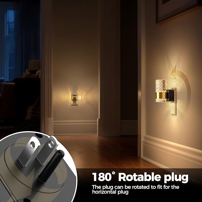 DORESshop Night Light, Automatic Night Lights Plug into Wall, Acrylic Night - Image 5