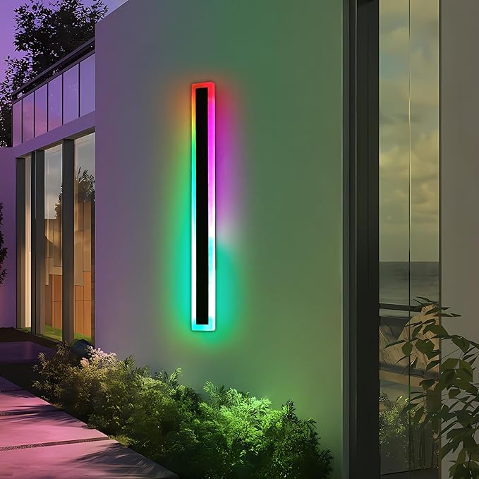 39inch Modern Long Wall lights Outdoor, 10 Colour Variations Dimmable Wall by Daoseolo