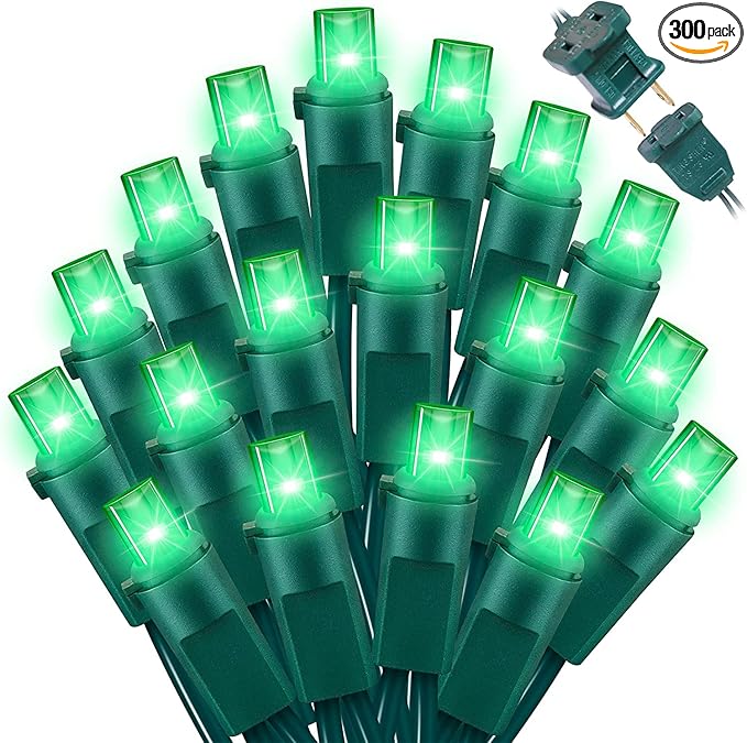 LAMPHOME Green St. Patrick's Day Mini String Lights, 64.8 Ft 300 Count by ULL