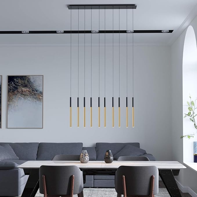 ALTAIR 10 Mini Pendant Lighting Black-Brass - Image 4