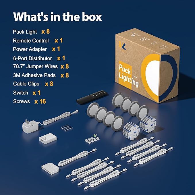 V4light LED Puck Lights, Smart Under Cabinet Lighting - Image 6