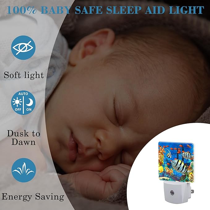 Cartoon Colorful Underwater World Night Light Plug into Wall - Image 4