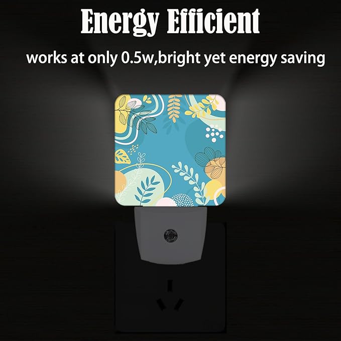 Colorful Leaves Night Light, Plug Into Wall Decor - Image 4