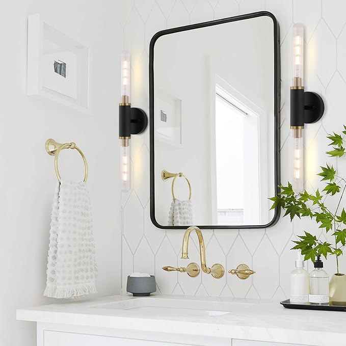 Modern Wall Sconces 24" Knurled Texture Cylinder Bathroom Vanity Lights Fixtures - Image 3