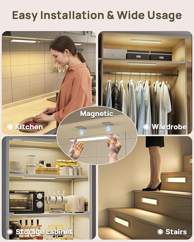 Under Cabinet Lights with Remote Control, USB Rechargeable LED Motion Sensor - Image 7