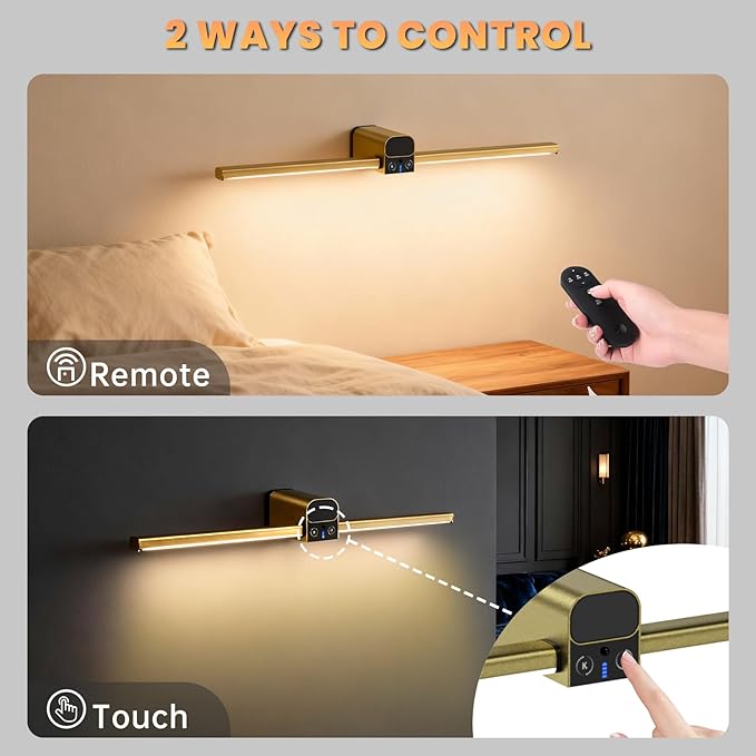 Lightbiz Picture Light for Wall 20inch, 10000mAh Rechargeable Battery Operated - Image 5