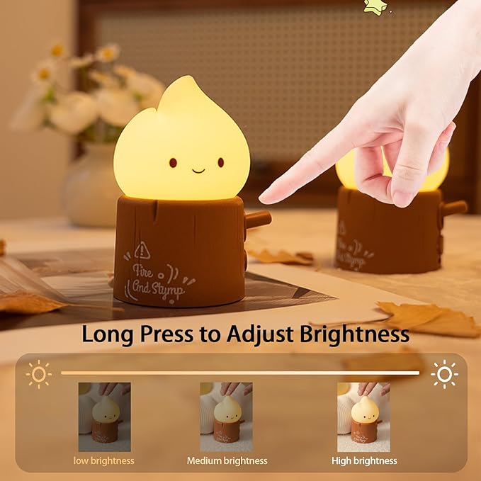 Ghost Campfire Night Light, Flamess Candle Lamp, Fire Lamp, Small Cute Night - Image 3