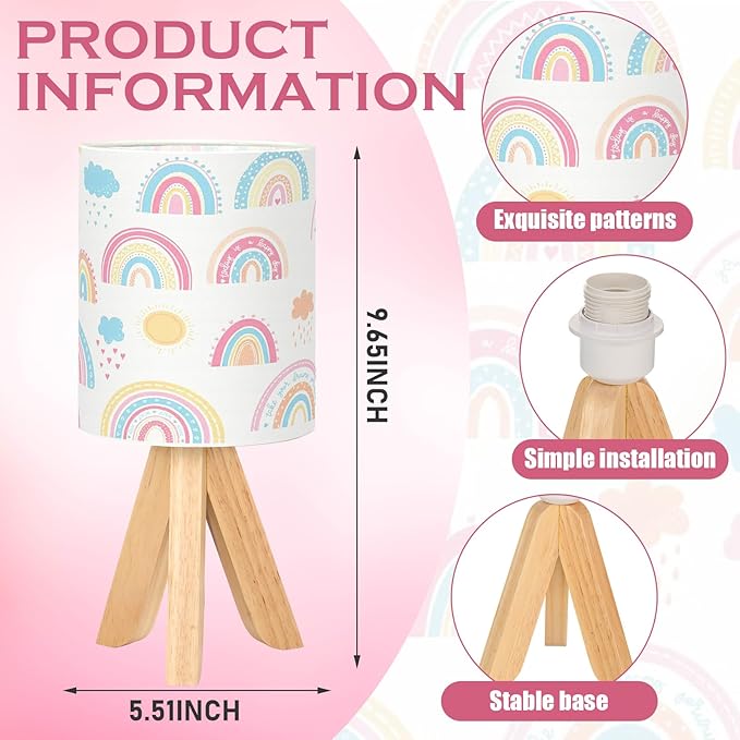 VIHOSE Rainbow Kids Tripod Table Lamp - Image 6