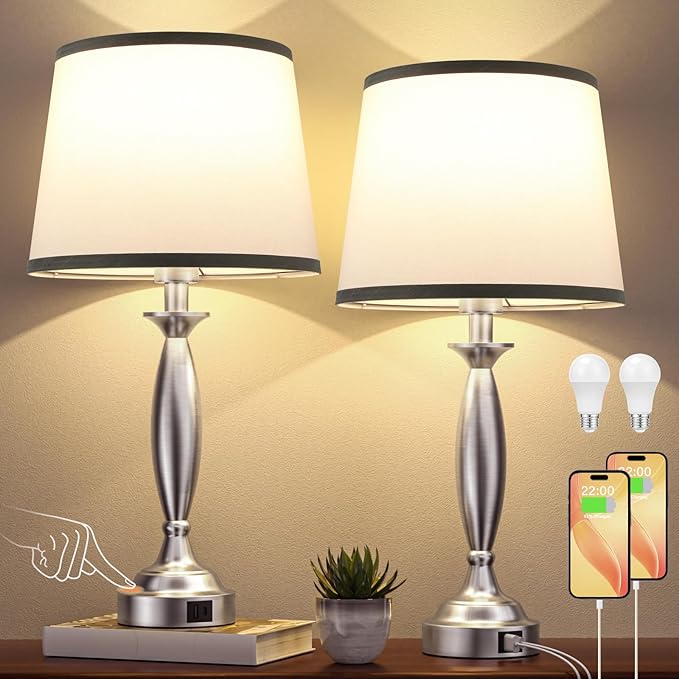 Seealle Lamps for Bedrooms Set of 2 - Image 7