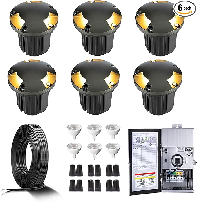 Gardenreet Brass In Ground Lights Kit by Gardenreet