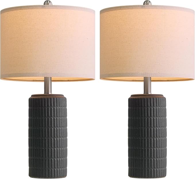 PoKat 23" Matte-Textured Ceramic Table Lamps Set of 2 - Image 8