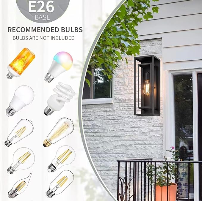 6Pack 18inch Outdoor Wall Light Fixtures, Exterior Waterproof Lanterns - Image 5