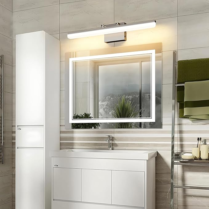 Brushed Nickel Vanity Light 24", 5CCT Dimmable LED Bathroom Light Bar, 18W Wall - Image 7