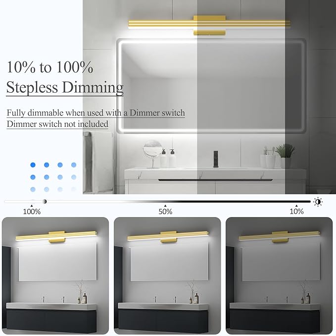 Ralbay 40inch Gold Vanity Light - Image 3