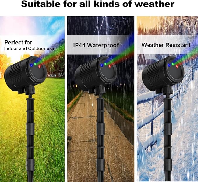 Laser Christmas Projector Lights Outdoor, 3 Color Laser Light Projector - Image 3
