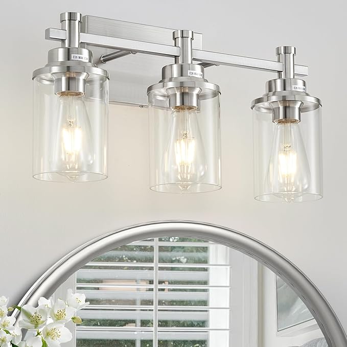 Brushed Nickel 3-Light Vanity Lights by AIXIALIN