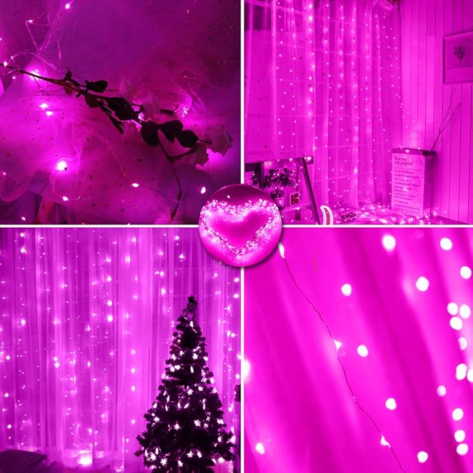 Curtain String Lights Indoor, 300 LED Twinkle Lights - Image 2