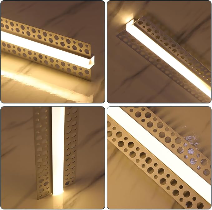 10 Pack Plaster-in LED Channel 6.6FT/2M Recessed Drywall Aluminum Strip - Image 8