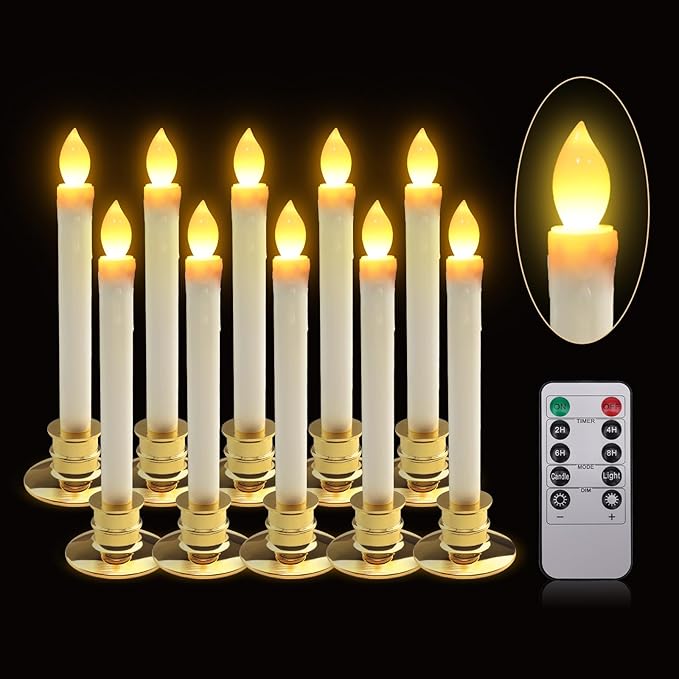 LED Flameless Window Candles by SunFunUSA