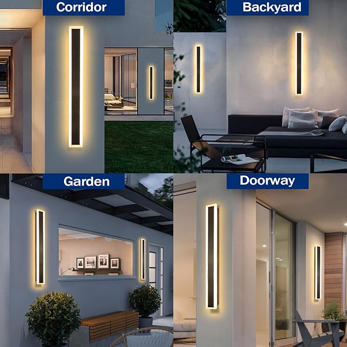 Porch Lights Outdoor, 31.5 inch Outdoor Sconces Wall Lighting 3000K LED Modern - Image 4