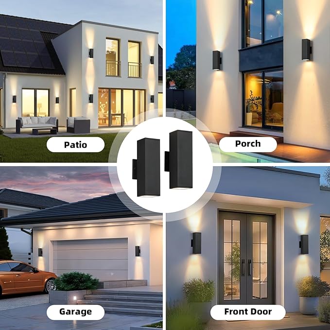 tewei LED Outdoor Wall Sconce Lights Modern Exterior Lighting Fixtures - Image 7