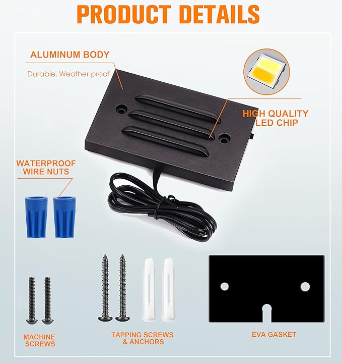 CLOUDY BAY 5CCT 12V 4W Low Voltage LED Step Light - Image 8
