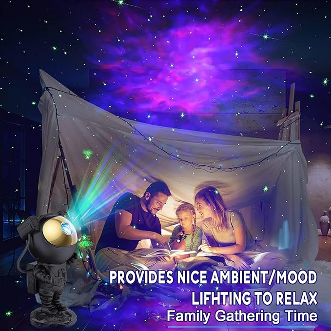 Astronaut Star Projector Galaxy Light, 360° Space Man Buddy Projector Sky LED - Image 7