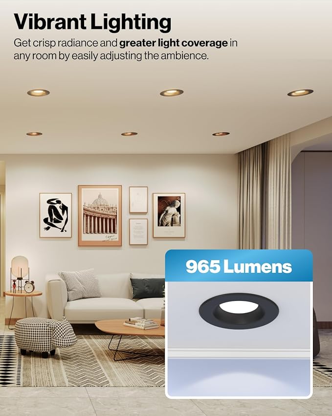 Sunco 24 Pack 5CCT Black LED Recessed Lighting 6 Inch, - Image 3