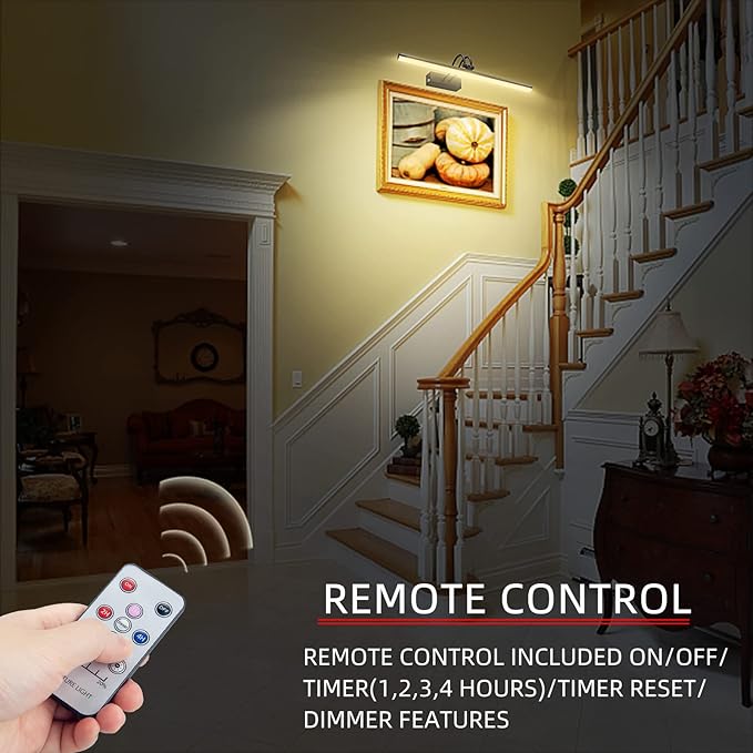 Picture Light, Picture Lights for Wall Cordless, Battery Wall Lights for - Image 2