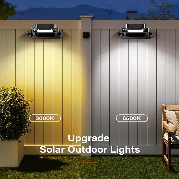 200LM Solar Wall Lights Outdoor 6 Colors, 2200mAh Long Lasting Solar Powered - Image 3