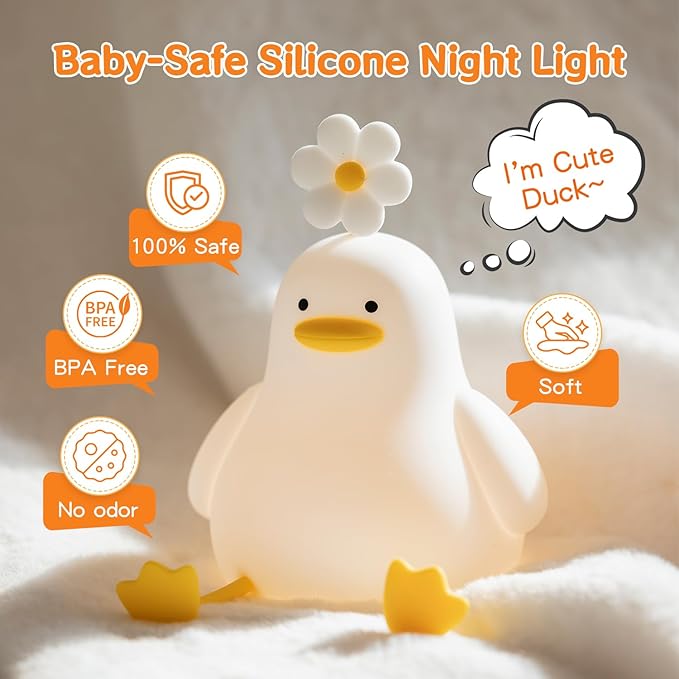 Cute Duck Night Light for Baby, Ambient Nursery Nightlight, Soothing Lamp 3 - Image 4
