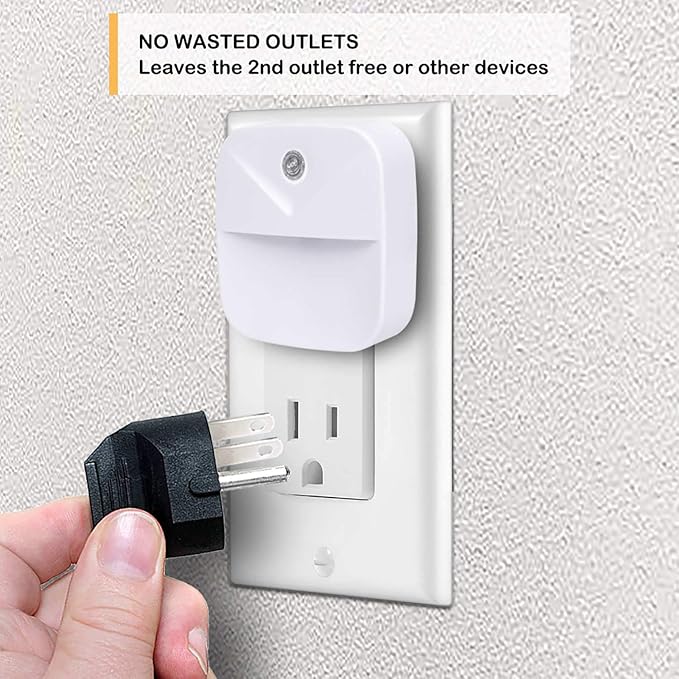 Uigos LED Night Light, Warm White Nightlight, Dusk-to-Dawn Sensor, Energy - Image 3