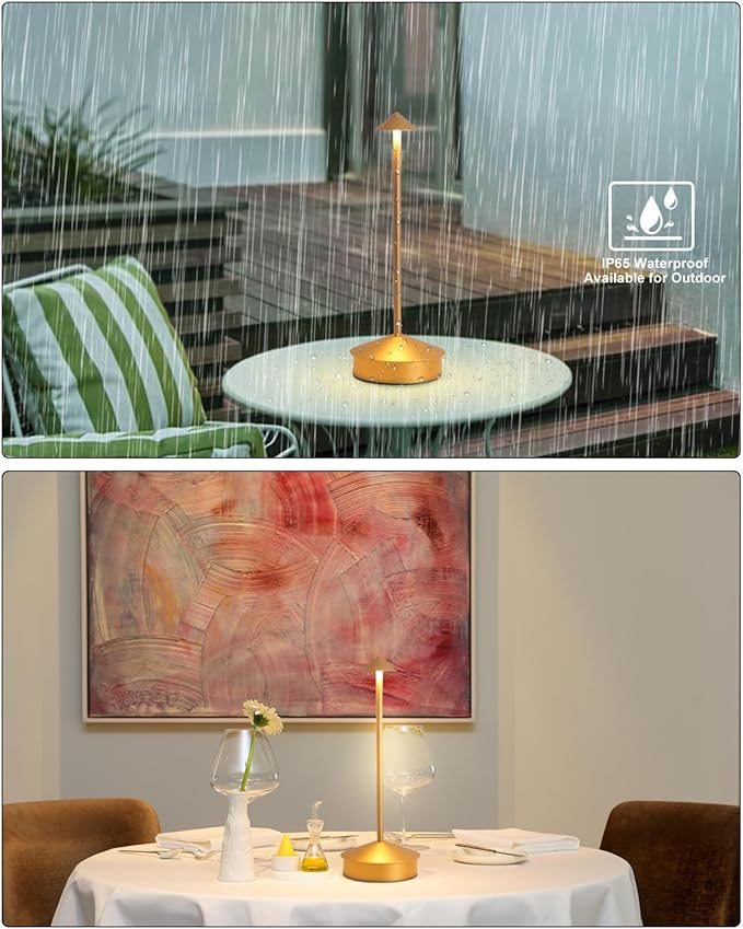 Modern Cordless Table Lamp Set of 2, Portable LED Desk Lamps, 6000mAh - Image 9