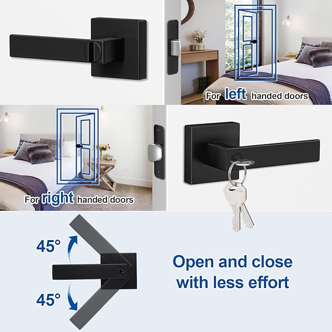 Estmoon Entry Door Handle, Entrance Front Door Lock Heavy Duty Keyed Exterior - Image 4