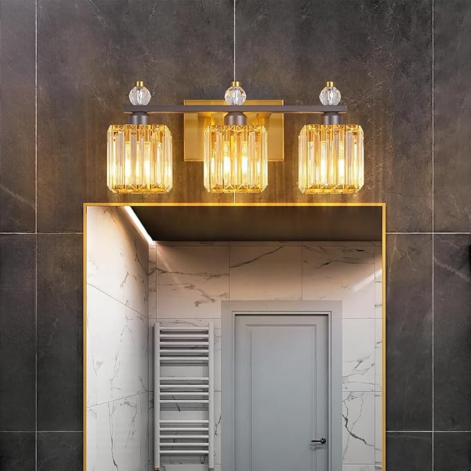 3-Light Modern Crystal Vanity Light - Image 3