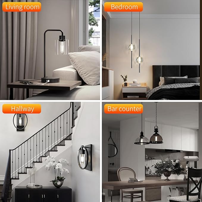 E26 T10 LED Light Bulbs, 5 Inch Vintage Tubular Thin Edison Bulbs, 4000K - Image 6