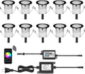 WiFi Controlled LED Deck Lights Multi Color RGB Outdoor IP67 Waterproof Φ1.18 by QACALEDOutdoorRecessedDeckLightingKits