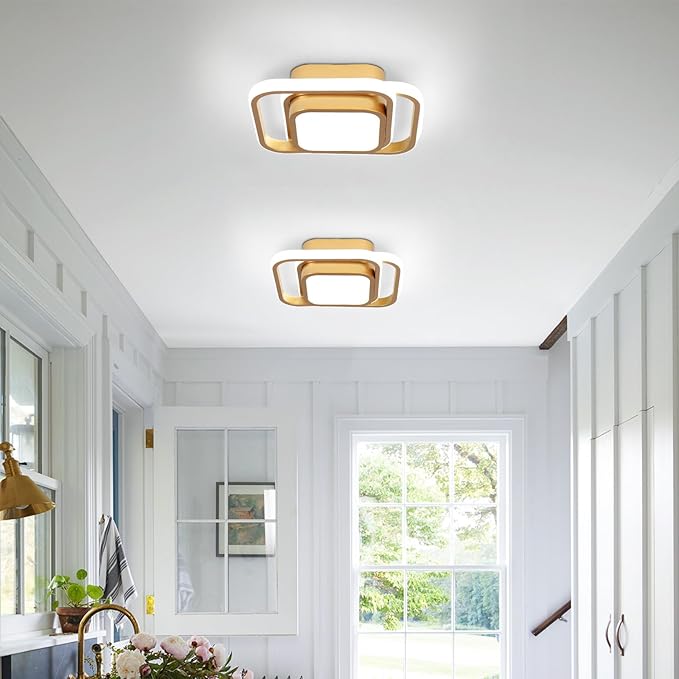 2 Packs Modern Led Ceiling Light Acrylic Square Small Ceiling Lamp Cool White - Image 7
