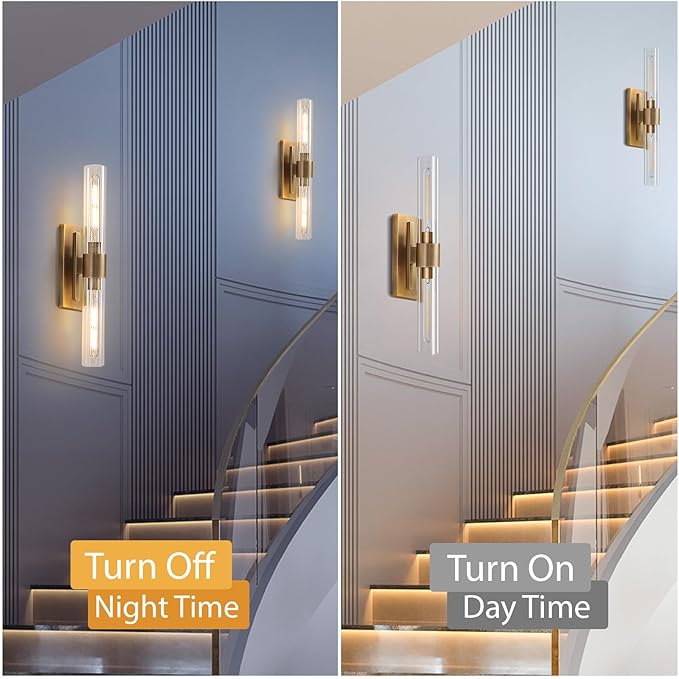 YUYI Wall Sconce, 22.8'' Brass Sconce Wall Lighting, Indoor Wall Sconce - Image 6