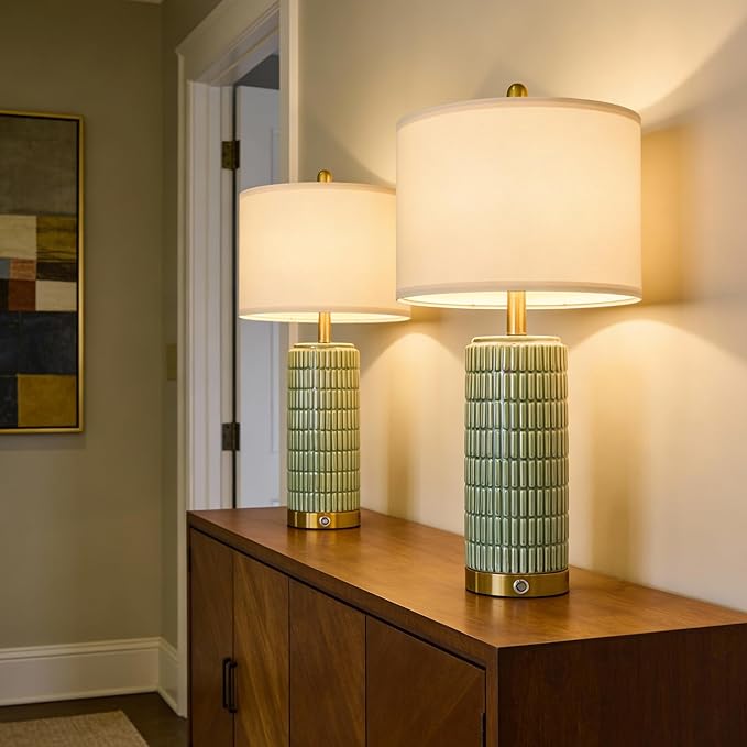 PoKat 25'' Bedside Table Lamps Set of 2 - Image 7