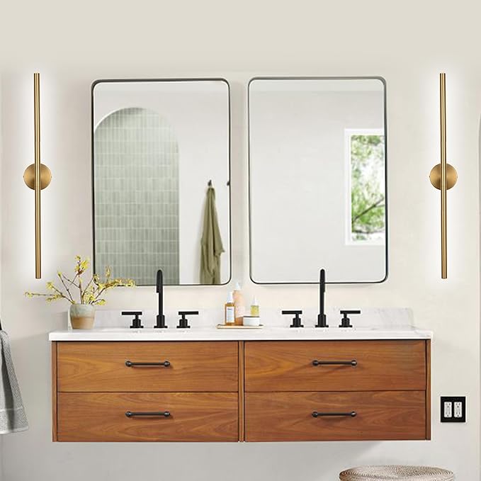 BONLICHT 40 Inch LED Bathroom Light Fixtures Brushed Brass Bathroom Vanity - Image 2