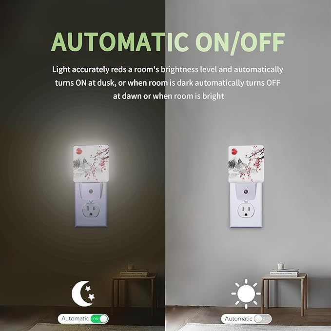 Japanese Mount Fuji Cherry Blossoms Night Light, Japanese Night Light Plug into - Image 4