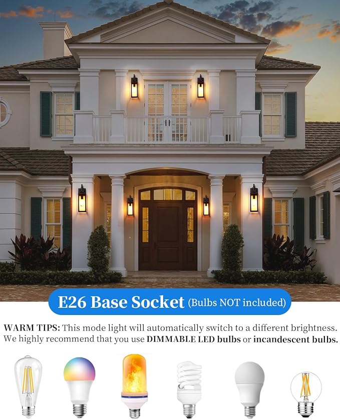 17'' Motion Sensor Outdoor Lights Wall Mount, Dusk to Dawn Exterior Light - Image 5